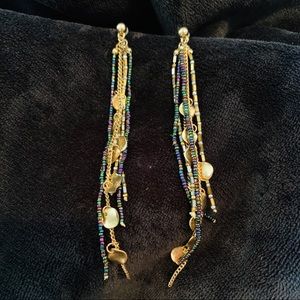 Multi String Beaded Earrings